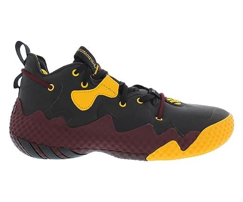 Image of adidas Men's Harden Vol 6 Shoes, Black/Burgundy/Yellow, 11.5