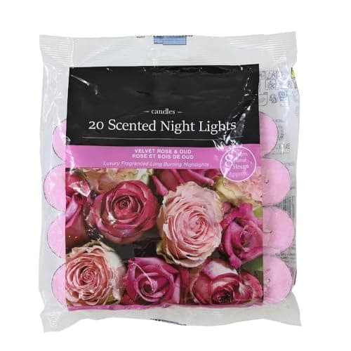 Image of Fresh Scented Unscented Fancy Tealight Candles - Refreshing and Soothing Fragrances | 8 Hour Long Lasting Burn Time | Premium Quality Home Decoration Tealights (Velvet Rose & Oud)
