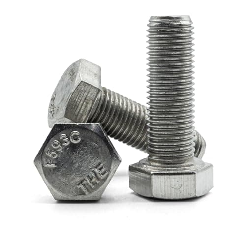 Image of Hippo Hardware (3/8" X 5/8" - 24 TPI) UNF Hex Hexagon Head Fine Thread Bolts Imperial A2 Stainless Steel (Pack of 5)