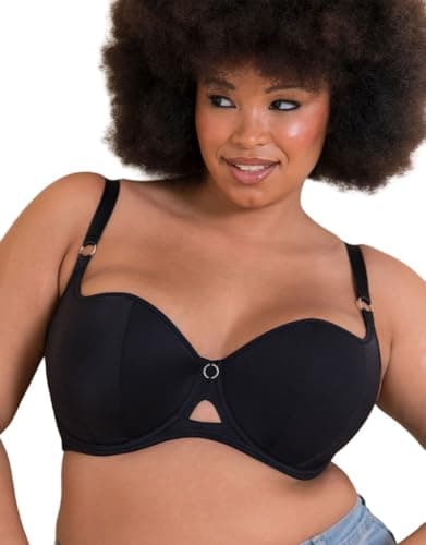 Image of Curvy Kate Boost Me Up Padded Balcony Bra Black 38F
