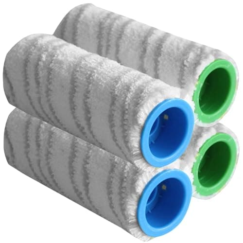 Image of Yeeliv 4PCS Microfibre Roller Brush Set, Rollers Brush Set for Kärcher FC3 FC5 FC7 FC3D,Vacuum Cleaner Roller Brush,Multi-Surface Roller Set, Grey
