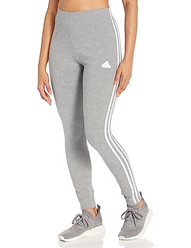 Image of adidas Women's Future Icon Three Stripes Leggings, Medium Grey Heather, XL