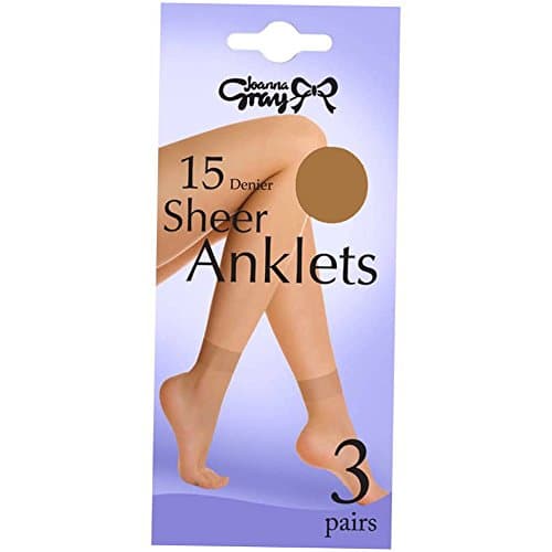Image of Joanna Gray Comfort Top 15 Denier Anklet Socks (3 Pair Pack) (Honey)