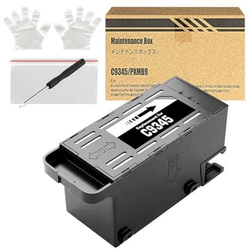 Image of C9345 Ink Maintenance Box Replacement for EPSON C9345 C12C934591, Work with ET-5880 ET-5850 ET-5800 ET-16650 ET-16600 ET-16150 Mono ET-M16600 WF-7830DTWF Printer (1 Pack)