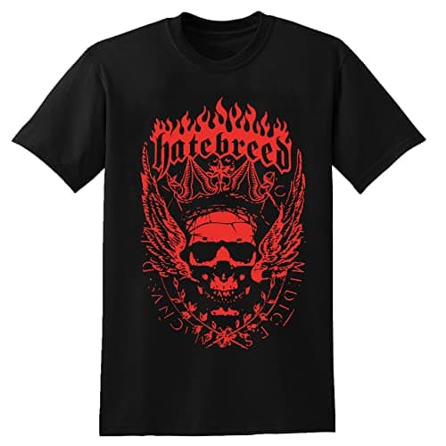 Image of Hatebreed Crown T-Shirt Graphic Mens Black Unisex Cotton Casual Tee M