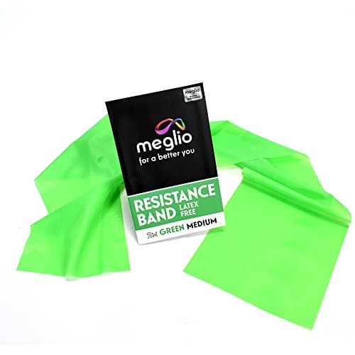 Image of Meglio Resistance Bands for Men & Women - Latex Free Exercise Bands for Building Strength, Pilates Band for Fitness, Flexibility, Physiotherapy, Stretching & Yoga Bands | With Exercise Guide