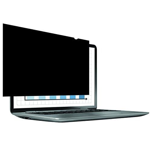 Image of Fellowes PrivaScreen Anti Glare Privacy Filter and Screen Protector for Laptop, 12.5 Inches 16:9 Widescreen Easy Attach and Removal with Quick Reveal Tabs, Black