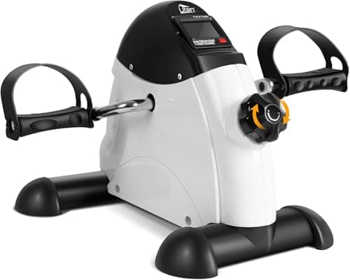Image of Mini Exercise Bike Pedal Exerciser Resistance Cycle Indoor Gym White
