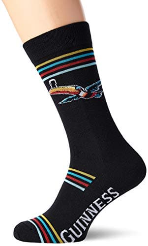 Image of Guinness Men's BLK GUIN STRIPE FLYING TOUC SOCK Socks, Black (Black Black), One Size