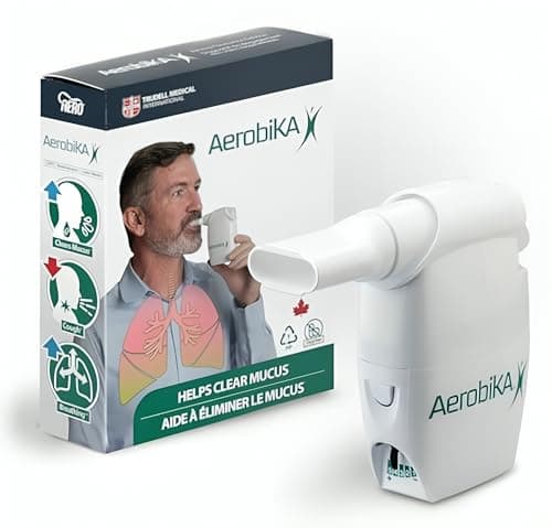 Image of Aerobika OPEP Natural Phlegm and Mucus Clearance Device - Lung Exercise Therapy Unblocks and Expands Airways Helping to Improve Breathing and Reduce Cough