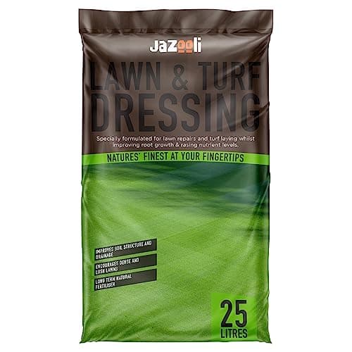 Image of Jazooli 25L Sandy Loam Top Soil Dressing - Organic Lawn Sand & Garden Soil Improver, Promotes Healthy Lawns, Turf & Roots, Enhances Biology, Fixes Scarification, Reduce Thatch