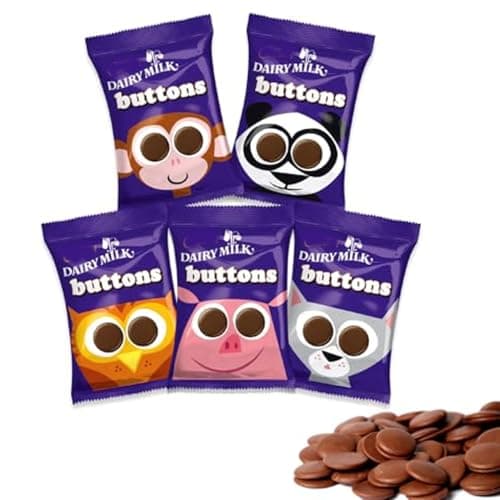 Image of Dairy Milk Buttons Chocolate Bags - 15 x Mini Bags - mooth & Creamy Treats – Ideal for Lunchboxes, Parties & On-the-Go Snacking