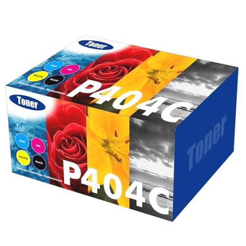Image of 4 Pack CLT-P404C P404C K404S for Samsung C430w Toner Cartridge Xpress SL C480w C480fw C480fn C430 C480 C43x C48x CLT-K404S CLT-C404S CLT-M404S CLT-Y404S Black Cyan Yellow Magenta