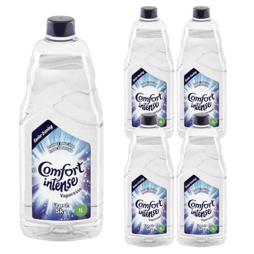 Image of Comfort 5 x 1L Intense Limescale Protection With Welari Thank You Card Easing Ironing Fresh Sky Vaporesse Liquid (5L)