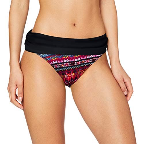 Image of Pour Moi? Women's Odyssey Fold Over Brief Bikini Bottoms, Multicolor (Volcano), 22