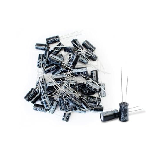 Image of Innfeeltech 50 Pcs Electrolytic Capacitor 220uF 25V Aluminum Radial Electrolytic Capacitors