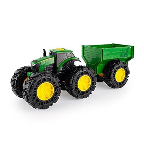 Image of John Deere Kids 736 47353 Lights & Sounds Tractor with Wagon, red