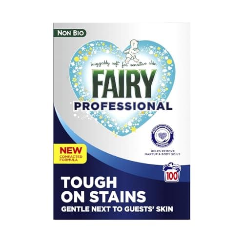 Image of Fairy Professional Non-Bio Laundry Powder – 100 Washes, Stain Removal for Sensitive Skin, Non-Biological Formula