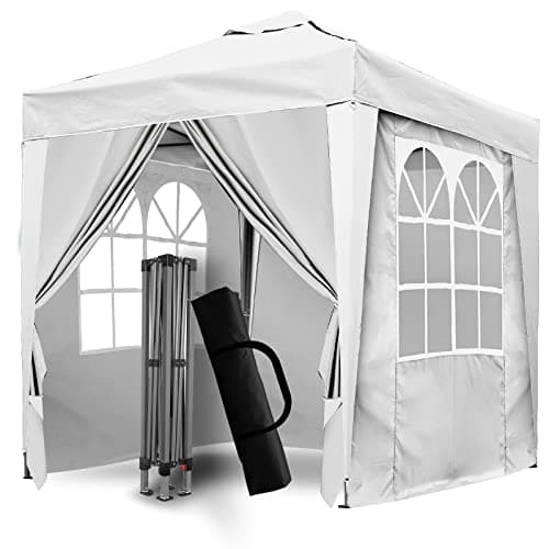 Image of SANHENG Pop Up Gazebo, Pop Up Tent with Weights, Fully Waterproof, All Weather Gazebo ideal for Outdoor Party Camping (2x2m,White)