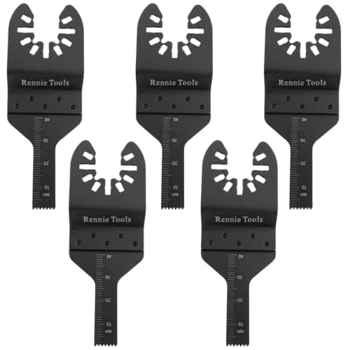 Image of Pack of 5 x 10mm Wide Oscillating Multi Tool Blades/Wood Cutter Saw Blades Set Compatible with Dremel Fein Multimaster Makita Stanley Worx Dewalt Multi Tool Etc Oscillating Multitool Blade