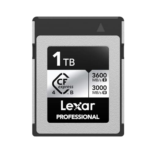 Image of Lexar Professional CFexpress 4.0 Type B Silver Series 1TB, Tybe B Card up to 3600MB/s Read, 2600MB/s Write, CF Card for 8K Raw Video, CF Memory Card Compatible with DSLR, Backward with XQD Camera