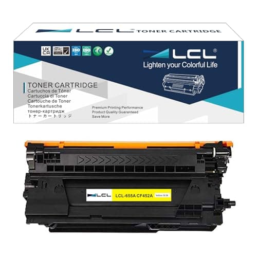 Image of LCL CF452A Toner Cartridge Replacement for HP CF452A 655A for HP Color LaserJet Enterprise Flow MFP M681f M681z M682z Color LaserJet Enterprise M652dn M652n M653dh M653dn M653x MFP M681dh M681f (1 Y)