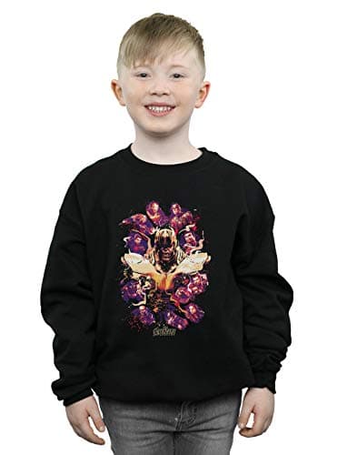Image of Marvel Boys Avengers Endgame Movie Splatter Sweatshirt Black 5-6 Years