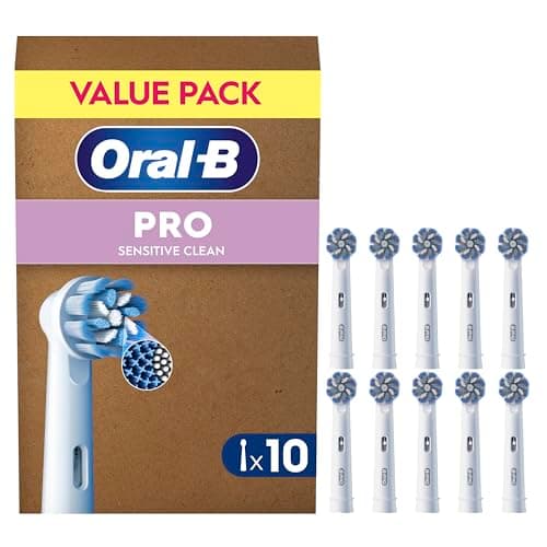 Image of Oral-B Pro Sensitive Clean Toothbrush Heads, Pack of 10 Counts, Suitable for Mailbox