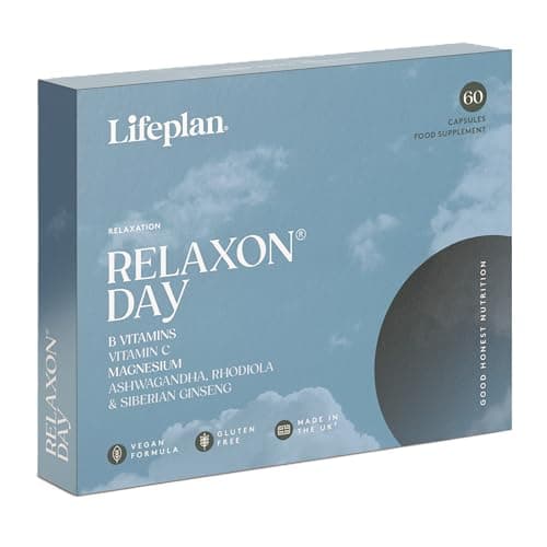 Image of LIFEPLAN RelaxOn® Day 60 Capsules – Calm & Stress Support Supplement – Daytime Relaxation & Mood Balance – 81.66g