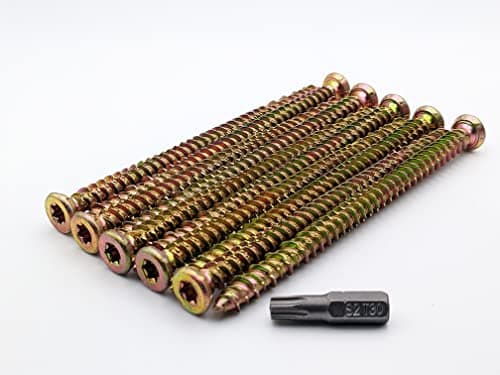Image of AF4F 102mm x 7.5mm Concrete Frame Fixing Screw (20 Pack) Window, Door, General Joinery with Free Torx 30 BIT