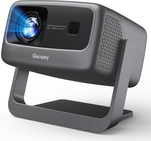 Image of [2500 ANSI/ Official Apps/50W Audio] Outdoor 4K Projector with WiFi and Bluetooth, Auto Focus, Auto Keystone Smart Projector Support DoIby Audio, 2026 Upgrade GO2 Short Throw Projector with 360°Stand