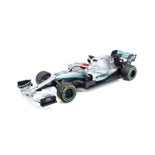 Image of Maisto Tech R/C F1 Mercedes AMG Petronas W10 (2019): Remote Controlled Formula 1 Car Lewis Hamilton 1:24 Scale 2.4 GHz Silver (582352)
