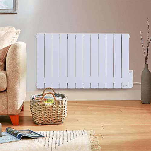 Image of 2000W Electric Oil Filled Radiators, 12 Fins Electric Heater with Timer, Wall Mounted Oil Heater with Adjustable Thermostat for Home Use, 101x8x57.5cm