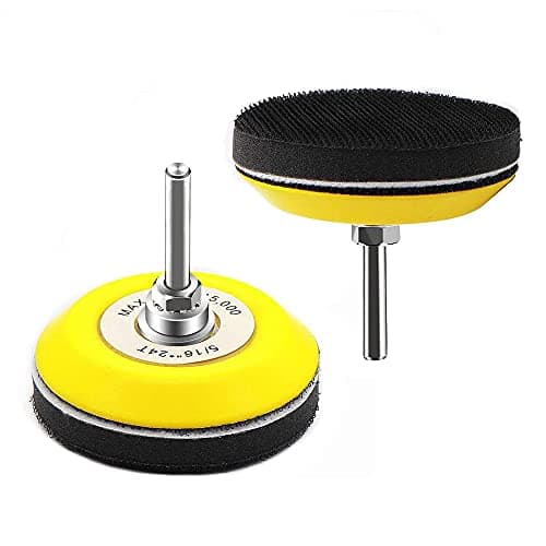 Image of Bestgle 2pcs 3 Inch 75mm Hook and Loop Sanding Backing Pad for Sanding Discs with 1/4 Inch Shank Drill Attachment