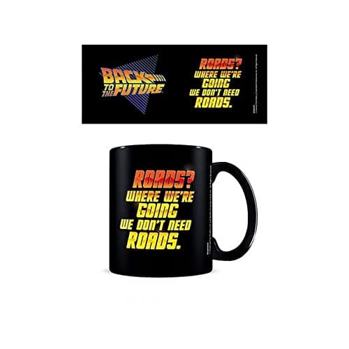 Image of Pyramid International Back to The Future (We Don't Need Roads) Black Mug - 10Oz / 315Ml Ceramic Mug - One Size