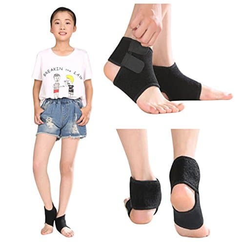 Image of Child Ankle Support Boys Girls Ankle Brace Elastic Compression Ankle Strap Breathable Foot Wrap Protector for Sprained Ankle, Running, Cycling, Dancing, Skating, Skateboard, Basketball, 1 Pair