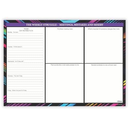 Image of ALLTRADE A3 Weekly Planner Desk Pad 120gsm FSC® paper with To Do List. Tear-Off A3 paper MADE IN BRITAIN® Jotter for Home Office Study Planner Daily Organiser for Work Schedules or Doodle Great Gift