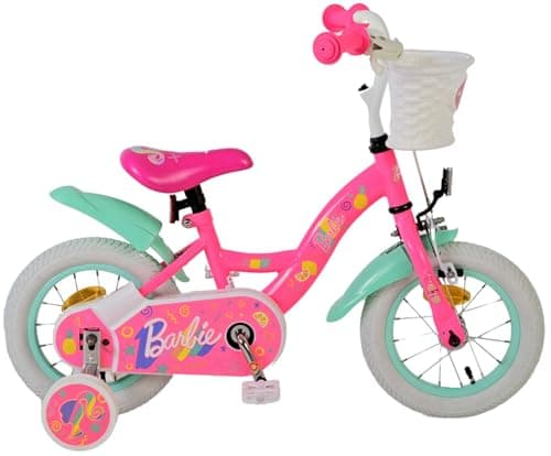 Image of Volare Barbie Children's Bicycle - Girls - 12 Inch - Pink