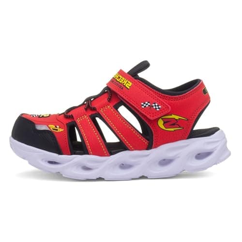 Image of Skechers Thermo Splash Kids Red Light Up Sandal - Size 12 - Red