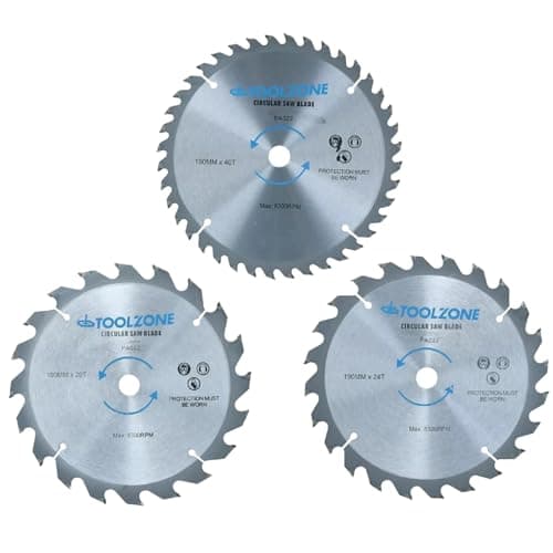 Image of Dunnet Tools 3 Pack 190mm TCT Circular Saw Blades | 20, 24, 40 Teeth - 16mm Bore | Compatible with Evolution, Wood & Multi Tool Cutting | High Precision Woodworking & DIY Tool Set