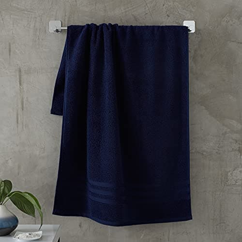 Image of Catherine Lansfield Zero Twist Cotton 50x85cm Hand Towel Navy Blue