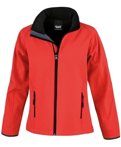 Image of Result Core R231F Ladies Printable Softshell Jacket - Red/Black - M