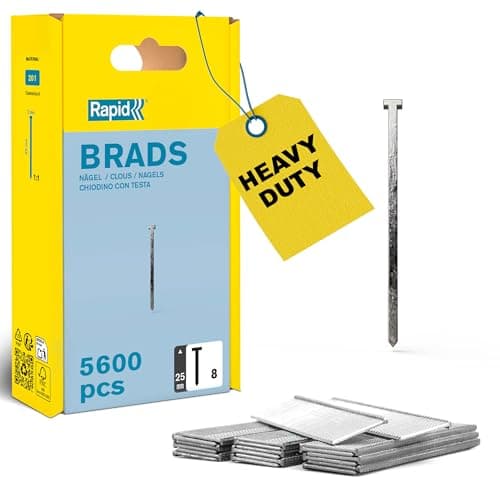 Image of Rapid High Performance No.8 Galvanised Steel Brad Nails, Wire Length: 25 mm, 5000183 - 5600 Pieces