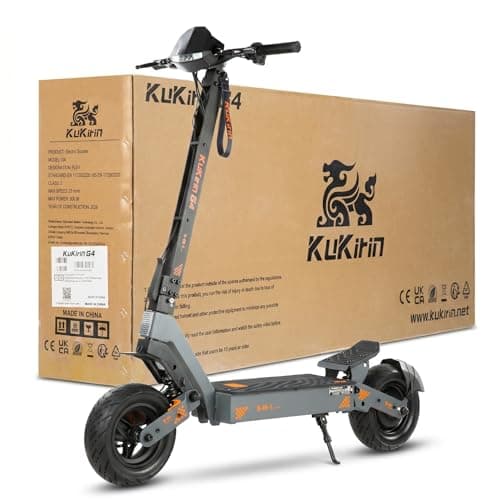 Image of KUKIRIN G4 Electric Scooter for Adults, 75km Long Range Foldable E Scooter, 60V 20Ah Battery, 11-Inch Tubeless Tyres, Dual Disc Brakes, Touch Display, IP54, EN17128