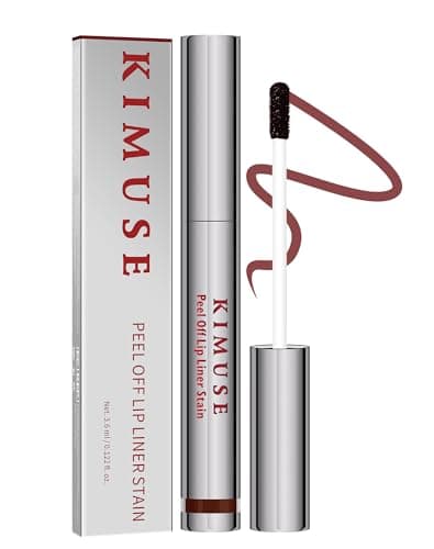 Image of KIMUSE Peel Off Lip Liner Stain, Lip Tint Stain Peel Off Long Lasting, Waterproof, Liptint Peel Off, Highly Pigmented Color, Matte Finish Lipstick Lipstain
