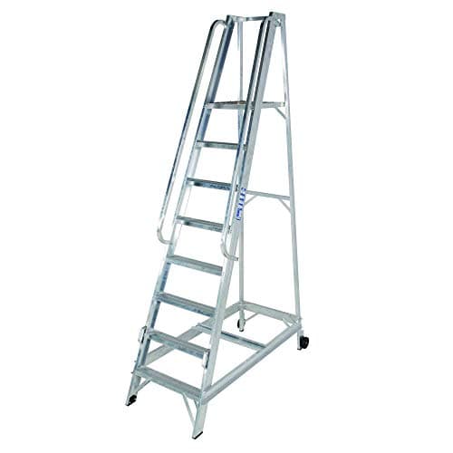 Image of TB Davies 8 Tread Industrial Aluminium Warehouse Step - Class 1 Materials, 150kg Work Load Capacity, Made in The UK