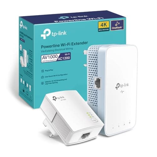 Image of TP-Link TL-WPA7517 KIT AV1000 Gigabit Powerline Wi-Fi Kit, AC1200 Dual Band Powerline Network Adapters, OneMesh, Supported Gigabit Ethernet Ports, Plug & Play, Broadband/Wi-Fi Extender
