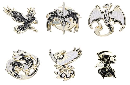 Image of YunZh Cute Enamel pins Set for Backpacks jacket Anime cartoon pins for Clothing Bags Jackets Accessory DIY Crafts pins, Metal, no gemstone