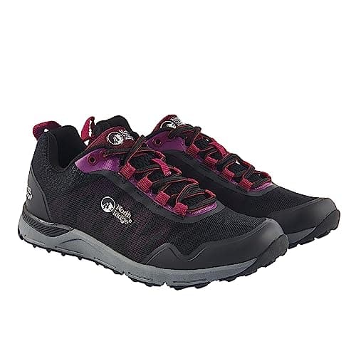Image of NORTH RIDGE Women's Ultra-Lightweight Breathable Pacer Trail Running Shoes, Outdoors, Travelling, Camping (Black, UK Footwear Size System, Adult, Women, Numeric, Medium, 6)
