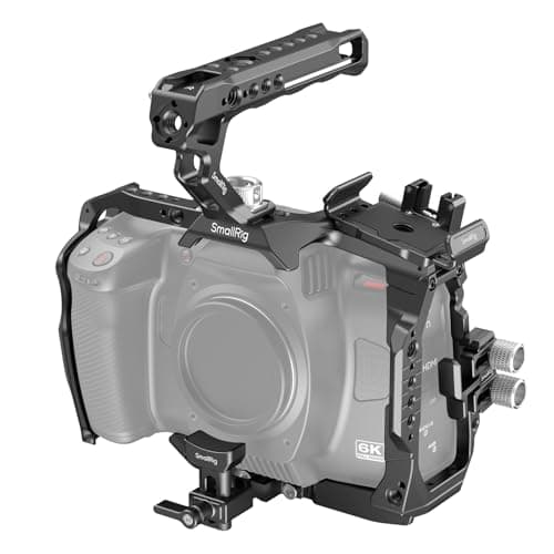 Image of SMALLRIG Camera Cage Basic Kit for Blackmagic Design Cinema Camera 6K, Full Cage for BMCC 6K, with Top Handle, SSD Mount Bracket, Cable Clamp and Lens Mount Adapter Support - 4574